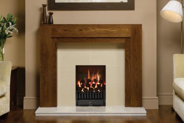 Wooden fireplace surround
