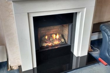 Gazco Riva 500 Gas Fire with Brick Effect Lining